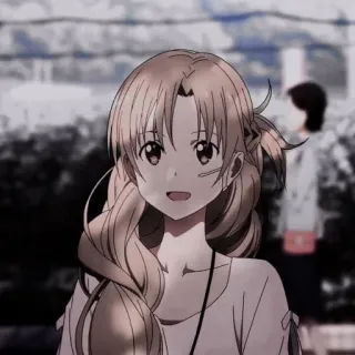 🐭 Asuna Yuuki Sword Art Online anime, girl, character, art, blonde, portrait whatsapp sticker