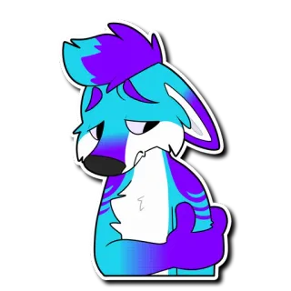 😞 furry, triste, antropomórfico, animal, dibujos animados, sticker telegram sticker
