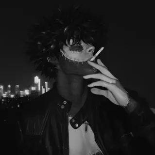 🌑 Dabi My Hero Academia Dabi, My Hero Academia, anime, villain, cigarette, manga telegram sticker