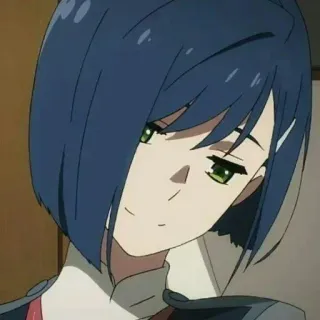 ✨ Ichigo Darling in the Franxx 动漫, 草莓, Darling in the Franxx, 角色, 蓝发 telegram sticker