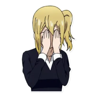 🤲 Anime, Sticker, Mujer, Dibujo animado whatsapp sticker