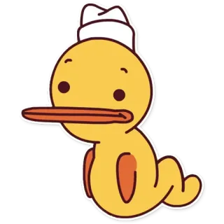 😐 утка, мультик, животное, моряк, милый telegram sticker