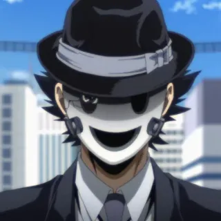 🚬 anime, mask, hat, smiling mask telegram sticker