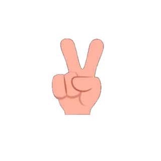 ✌️ paz, victoria, gesto de mano, dedos, emoji whatsapp sticker
