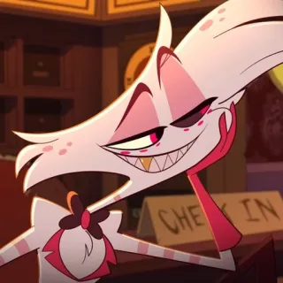🌟 Angel Dust Hazbin Hotel 악마, 거미, 체크인, Hazbin Hotel, 만화 telegram sticker