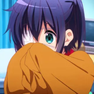 😗 Anime, Mädchen, Süß, Schüchtern, Augen, Cartoon telegram sticker