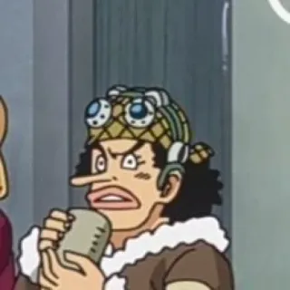 😒 Usopp One Piece Anime, One Piece, Usopp, Kreskówka, Postać telegram sticker