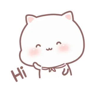 💗 gato, kawaii, lindo, sticker, animal, dibujo animado telegram sticker
