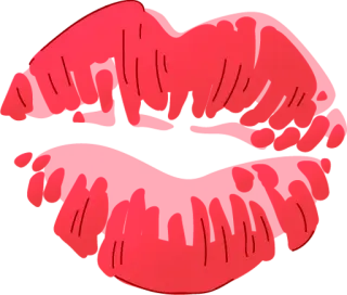 💋 lábios, boca, beijo, vermelho, desenho animado, expressão telegram sticker