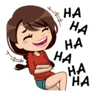 🌻 HA HA HA HA HA HA laughing, woman, cartoon, happy, humor, fun telegram sticker