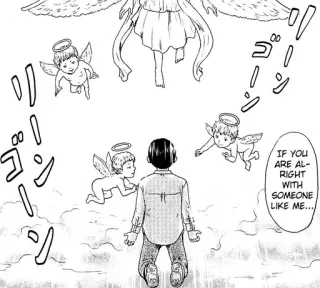 👼 IF YOU ARE AL-RIGHT WITH SOMEONE LIKE ME.... Anime, Mangá, Querubins, Anjos, Nuvens whatsapp sticker