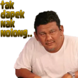 😔 tak dapek nak nolong.. Malese, citazione, adesivo whatsapp sticker