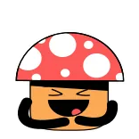😆 Pilz, Cartoon, Fröhlich, Figur, Pilz telegram sticker
