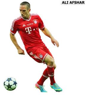 ⚽ Franck Ribéry sepak bola, sepak bola, atlet, olahraga, Bayern Munich, pemain sepak bola telegram sticker