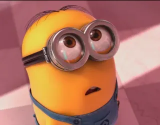 ☺️ Minion Despicable Me minion, despicable me, cartoon, sad, crying, animation telegram sticker