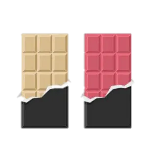 🍫 chocolate, caramelos, comida, dulce, postre, chocolate blanco, chocolate rosa telegram sticker