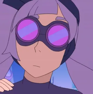 🛠 Entrapta She-Ra and the Princesses of Power cartoon, animated, purple, Entrapta, She-Ra, princesses of power, character, scientist, glasses telegram sticker