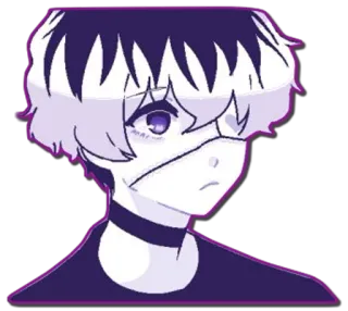 🙁 Anime, Manga, Emo, Gótico, Triste, Personaje telegram sticker