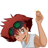 😉 Ed Cowboy Bebop ed, cowboy bebop, anime, wink, cartoon telegram sticker