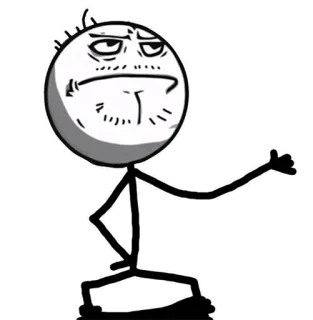 🧎‍♀️ meme, stick figure, funny, expression, trollface whatsapp sticker