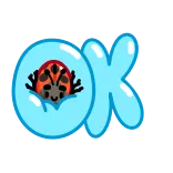 👌 mariquita, insecto, lindo, dibujos animados, animal whatsapp sticker