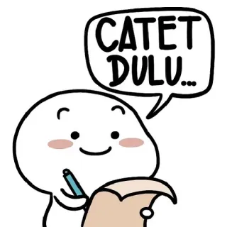🤓 CATET DULU... Dibujo animado, Escritura, Nota, Mono, Apunte, Garabato telegram sticker