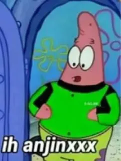 ➖ Patrick Star Spongebob Squarepants ih anjinxxx Cartone animato, Spongebob, Patrick, Divertente, Stella telegram sticker