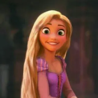 🌻 Rapunzel Tangled putri, disney, animasi, rambut panjang, karakter telegram sticker