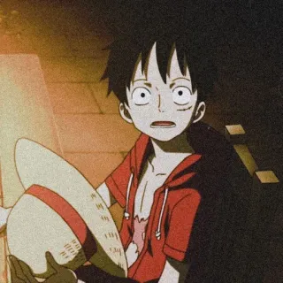 😟 Monkey D. Luffy One Piece Anime, Manga, One Piece, Monkey D. Luffy, Pirat telegram sticker