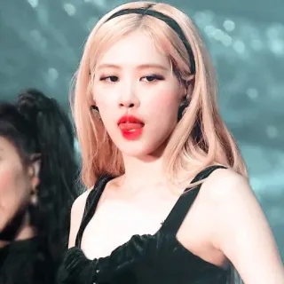 🐰 женщина, певица, kpop, портрет, роза, blackpink telegram sticker