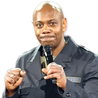 ✊ Dave Chappelle Komiek, Stand-up, Dave Chappelle, Optreden, Microfoon, Beroemdheid telegram sticker