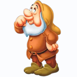 😪 Dopey Snow White and the Seven Dwarfs bobo, anão, branca de neve, disney, personagem de desenho animado, animado telegram sticker