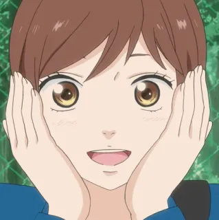 🥡 anime, girl, cute, smiling, portrait telegram sticker