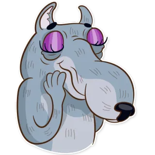 ☺️ lobo, desenho animado, animal, engraçado, personagem telegram sticker