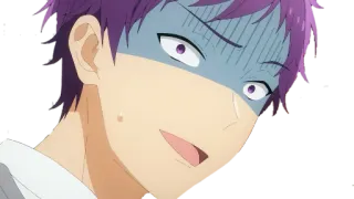😰 anime, spaventato, scioccato, ansioso, capelli viola telegram sticker
