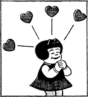 💖 girl, hearts, cute, cartoon, love, wholesome telegram sticker