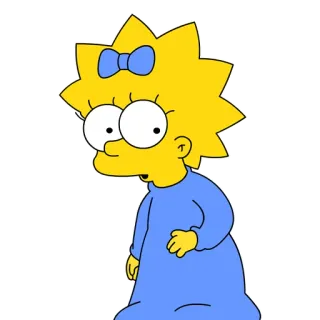 😮 Maggie Simpson The Simpsons maggie, simpson, cartoni animati, neonato, animato telegram sticker