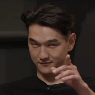 😏 man, person, pointing, asian whatsapp sticker