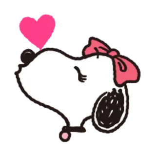 🐧 Snoopy スヌーピー, ピーナッツ, 漫画, 犬, ハート, かわいい telegram sticker