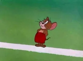 🖤 Jerry Mouse Tom and Jerry dessin animé, souris, animé, personnage, drôle, mignon whatsapp sticker