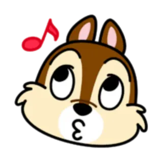 😗 Chip 卡通, 花栗鼠, 迪士尼, 可爱, 动物 telegram sticker