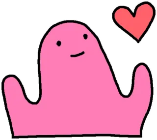 ❤ rosa, mancha, corazón, lindo, dibujos animados telegram sticker
