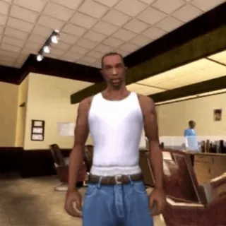 🔪 CJ Grand Theft Auto: San Andreas gta, เกม, cj, san andreas, ตัวละคร telegram sticker