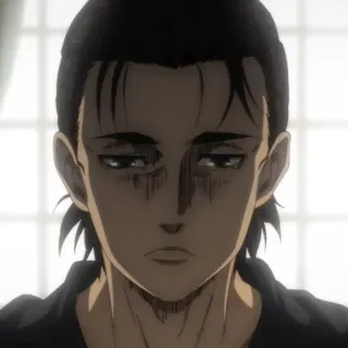 👿 Eren Yeager Attack on Titan anime, eren yeager, attack on titan, manga, character, portrait telegram sticker