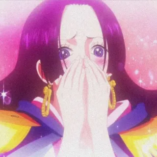 🌙 Boa Hancock One Piece Anime, Manga, Chica, Linda, Ojos, Brillo telegram sticker
