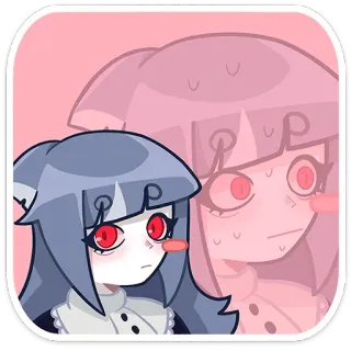🫤 anime, girl, cute, cartoon telegram sticker