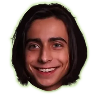 ☕️ Aidan Gallagher Schauspieler, Promi, Porträt, Aidan Gallagher, lächelndes Gesicht telegram sticker