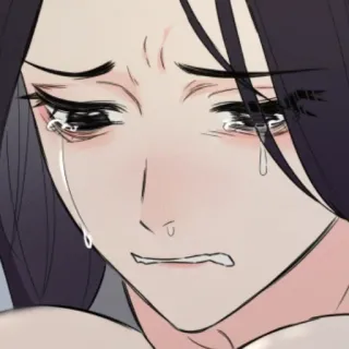 🖤 chorando, triste, mulher, lágrimas, chateada, emocional whatsapp sticker
