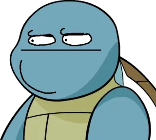 😐 Squirtle Pokemon Squirtle, Pokémon, dibujos animados, anime, meme, sonrisa burlona telegram sticker