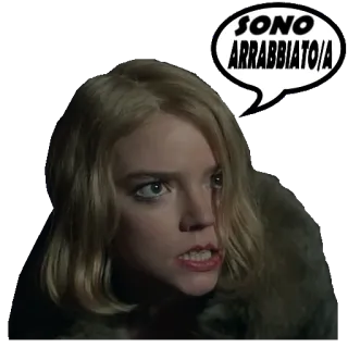 😡 SONO ARRABIATO/A brava, mulher, frustrada, expressão, italiana, irritada telegram sticker